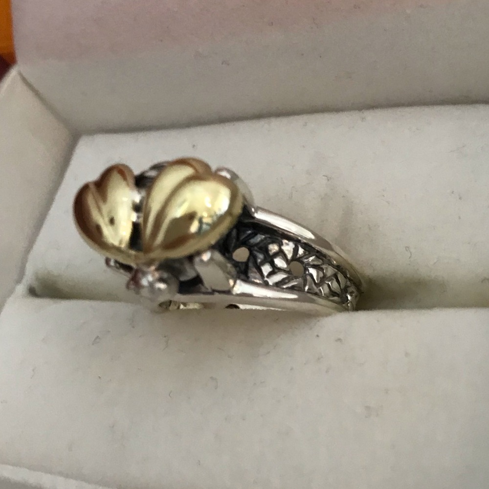 NWOT SAINT Sarah Jane Bee Ring 18k gold&sterling - Picture 7 of 10